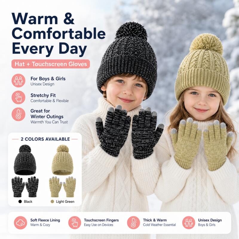Kids Winter Knit Hat Touchscre - Touch Screen Gloves review and price