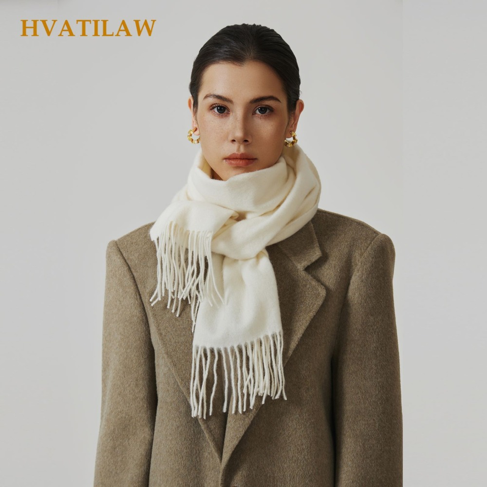 2026 100% Wool Solid Color Sca - Wool Scarf Men review and price