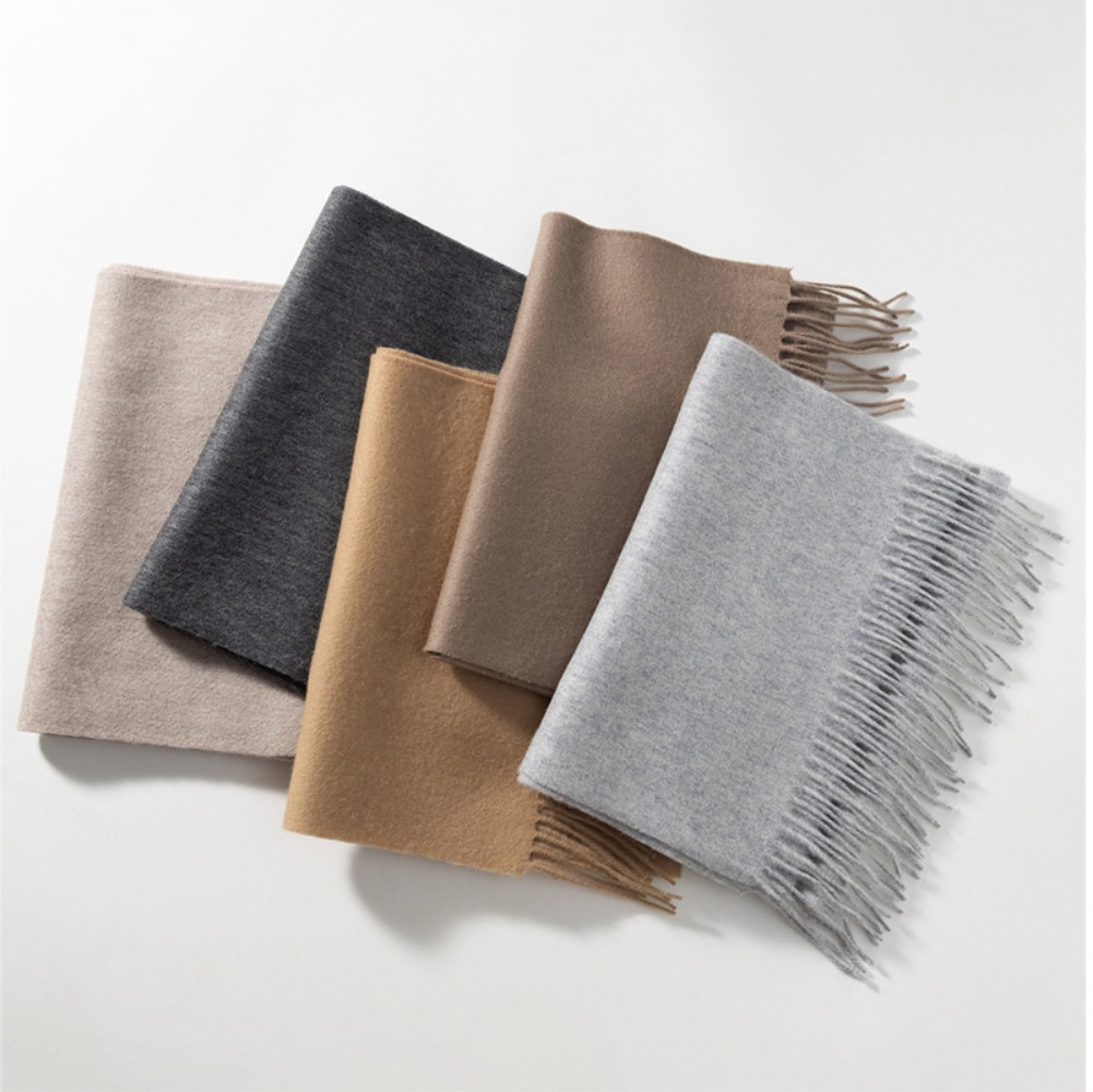2026 100% Wool Solid Color Sca - Wool Scarf Men review and price