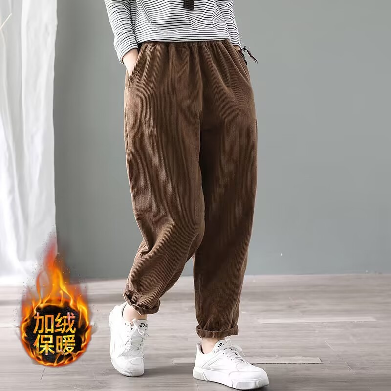 Women Corduroy Harem Pants Ela - Corduroy Pant Warm review and price